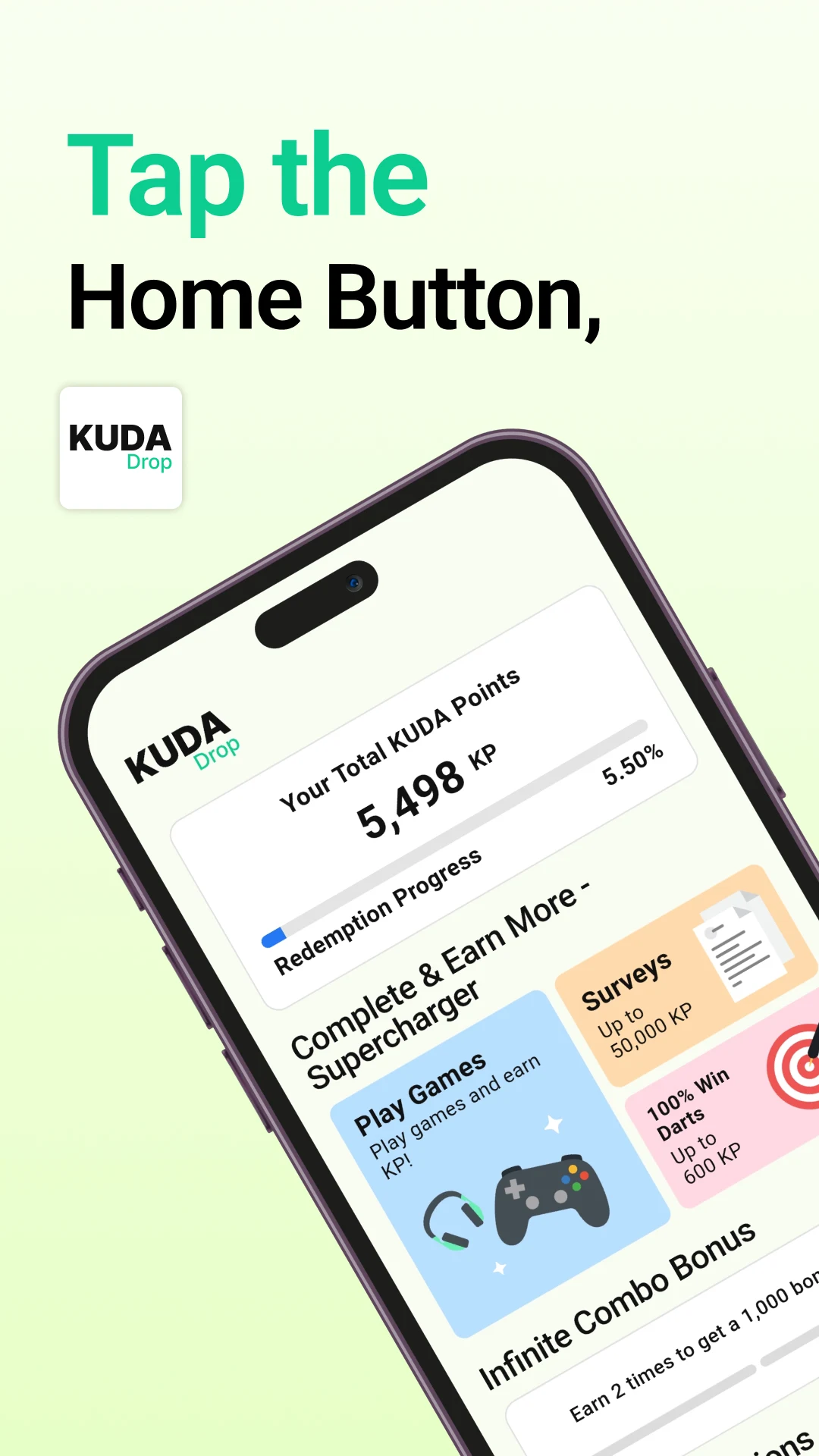 KUDA Drop: Home Button Rewards screenshot